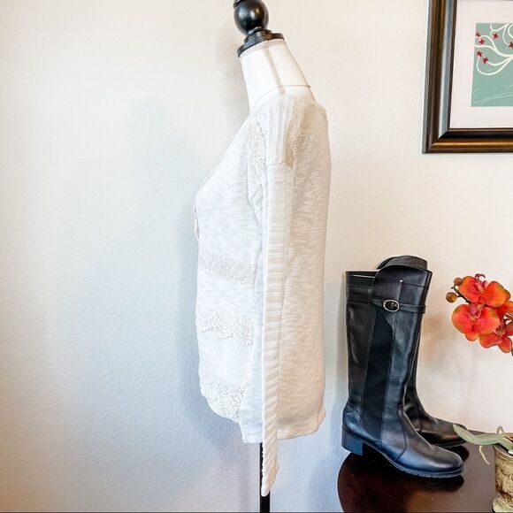 🍋 One September • Long Sleeve Ivory Lace Top - Picture 5 of 8